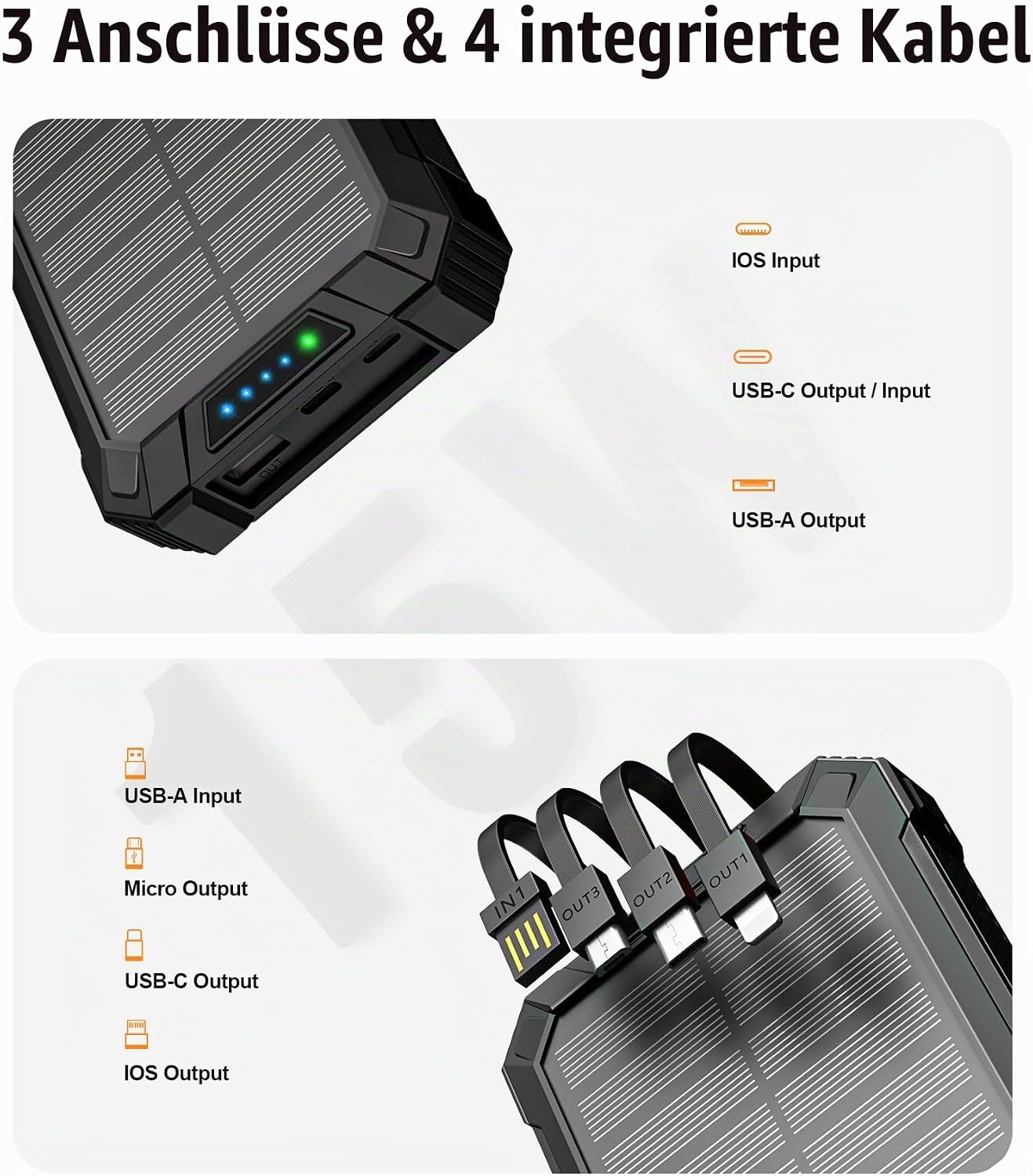 Соларна външна батерия Power Bank 26800mAh 15W – допълнителна снимка 5