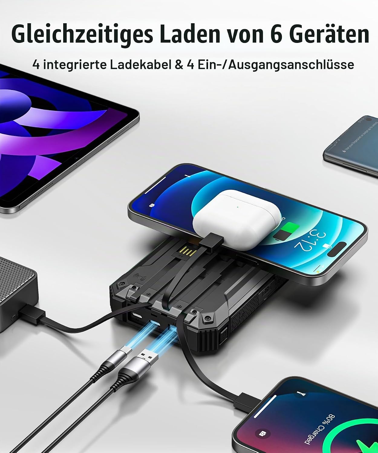 Соларна външна батерия Power Bank 26800mAh 15W – допълнителна снимка 4