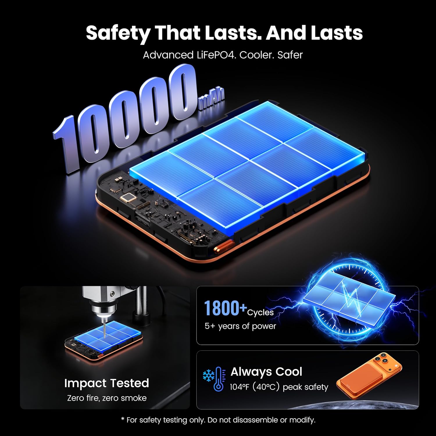 Магнитна външна батерия Power Bank 10000mAh Qi2 – допълнителна снимка 6