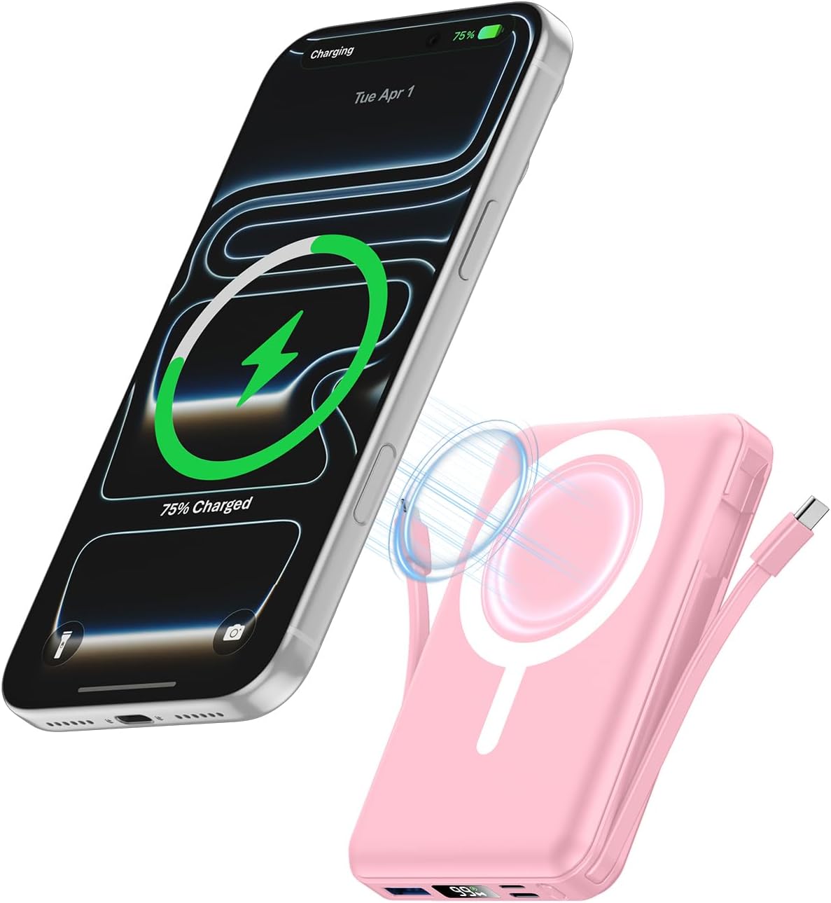 Магнитна външна батерия Power Bank 10000mAh 15W – снимка на предстоящ търг