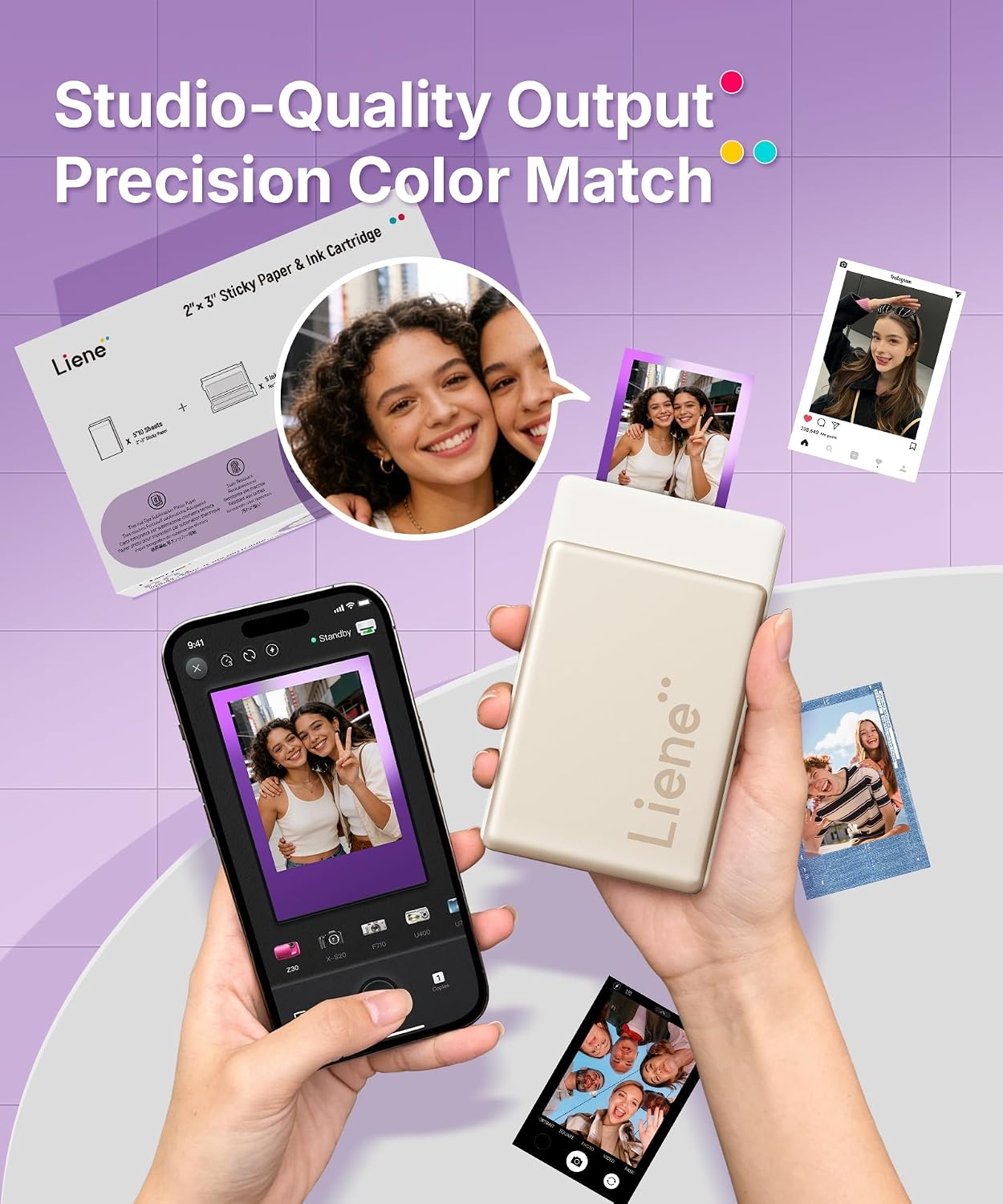 Liene Pearl N200 Pro – фотохартия 50 листа + 5 рибона, 5x7.6 см – допълнителна снимка 6