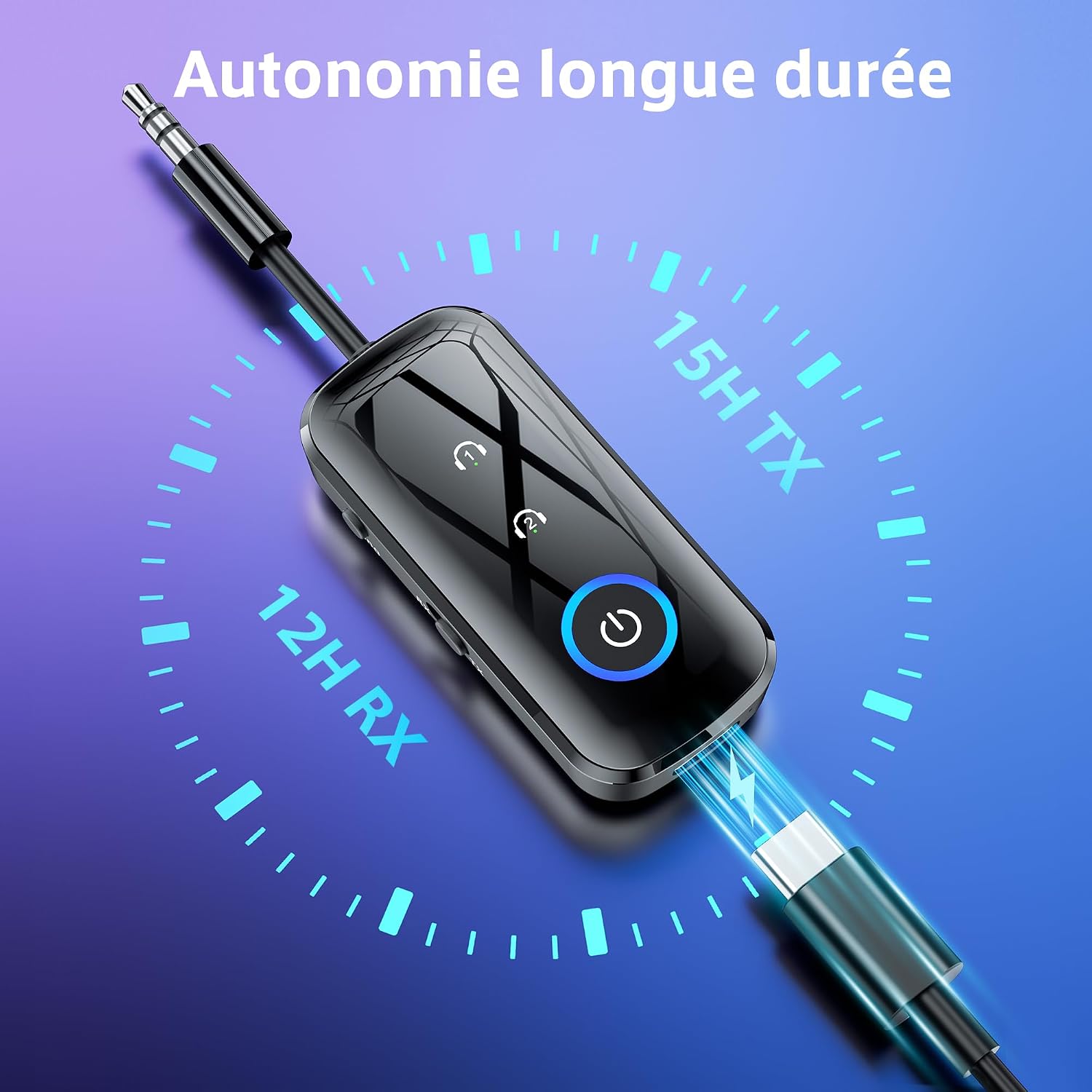 Bluetooth 5.3 адаптер SONRU 2 в 1 – предавател и приемник – допълнителна снимка 3