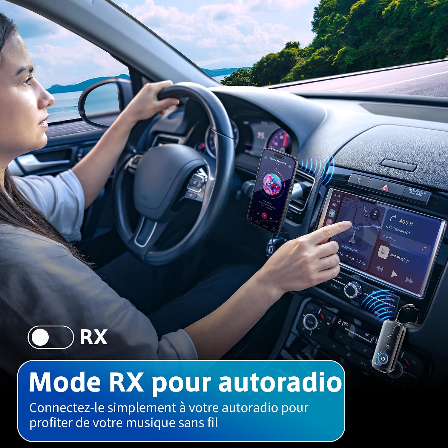 Bluetooth 5.3 адаптер SONRU 2 в 1 – предавател и приемник – допълнителна снимка 4