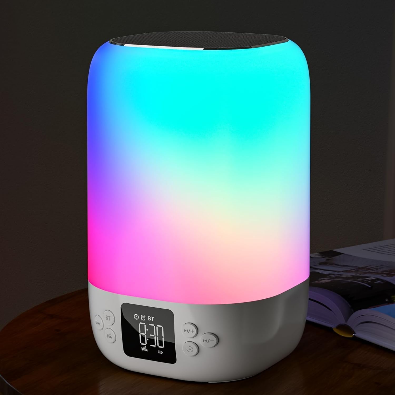 Мултифункционална LED лампа с Bluetooth колонка, будилник и RGB светлина